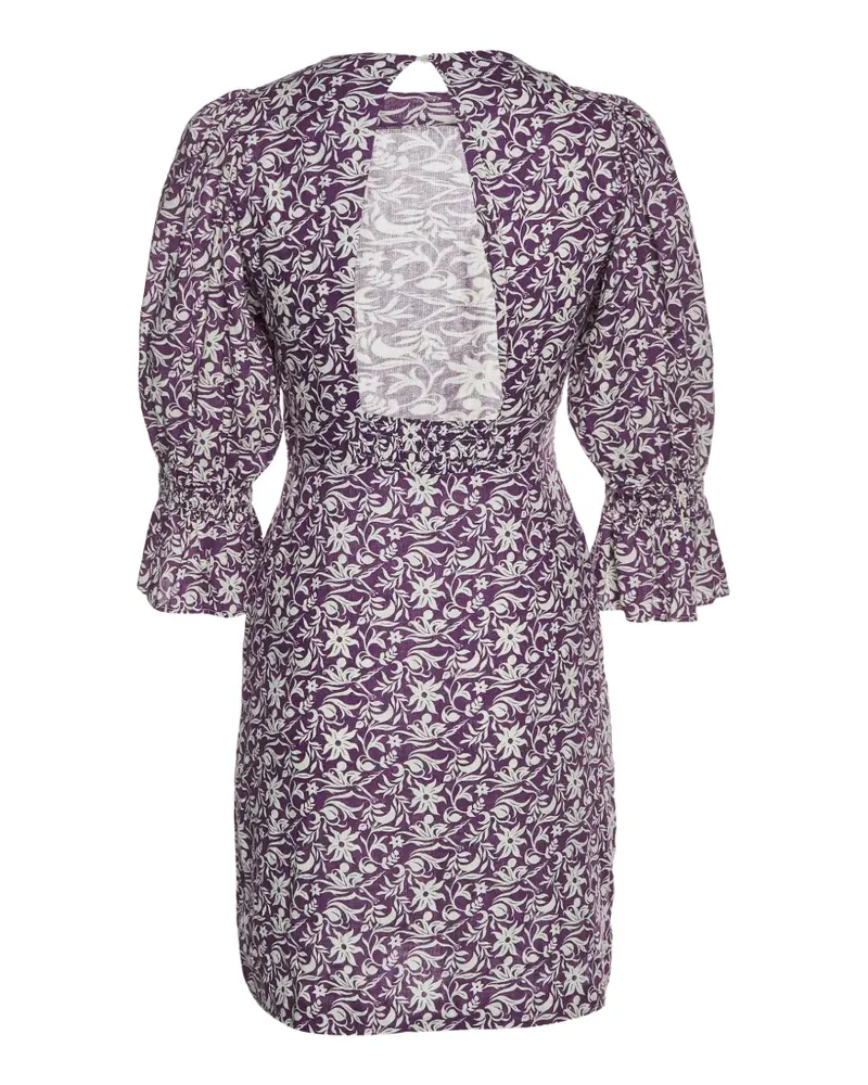 Maje Minikleid mit Blumenprint - Violett Violett