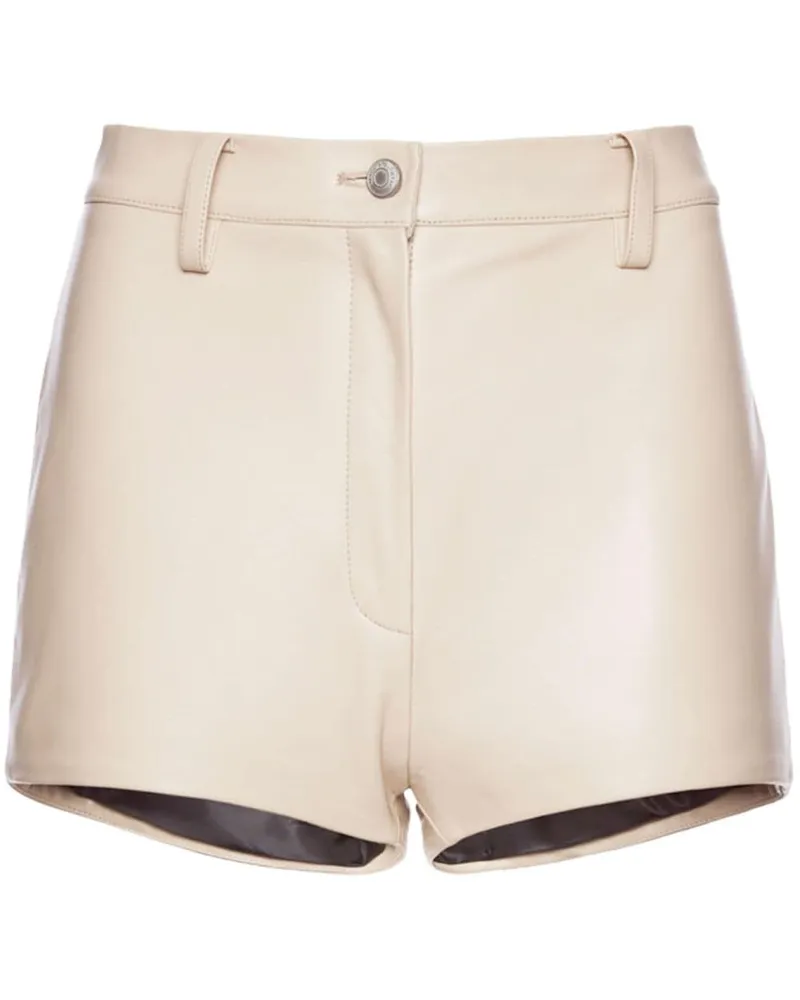 Magda Butrym Kurze High-Waist-Shorts aus Leder - Nude Nude