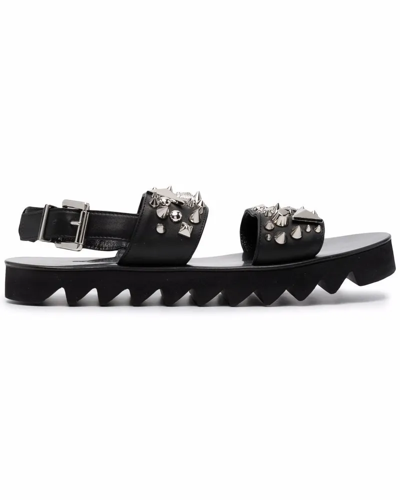 Philipp Plein Sandalen mit Nieten - Schwarz Schwarz