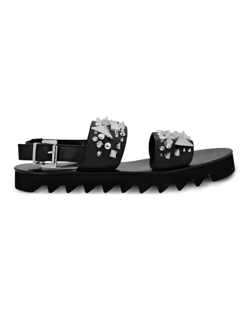 Philipp Plein Sandalen mit Nieten - Schwarz Schwarz