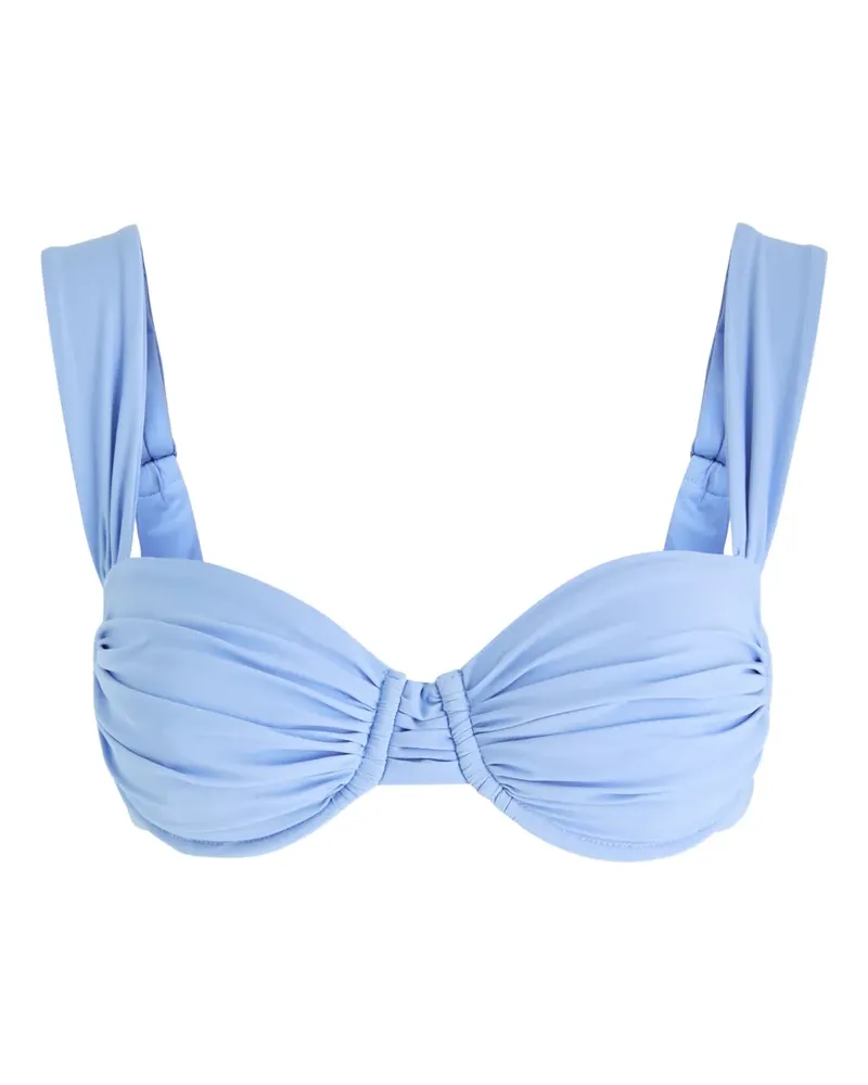 Faithfull The Brand Sol gathered bikini top - Blau Blau