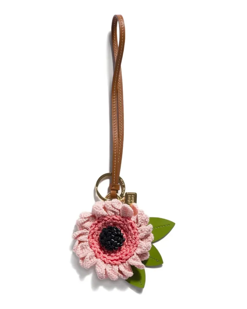 Miu Miu fabric and leather key ring trick - Rosa Rosa