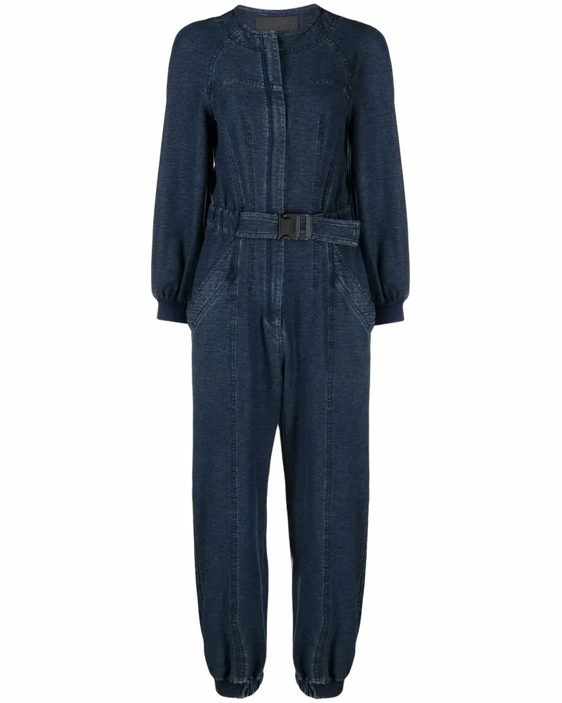 Alberta Ferretti Jeans-Jumpsuit mit Gürtel - Blau Blau
