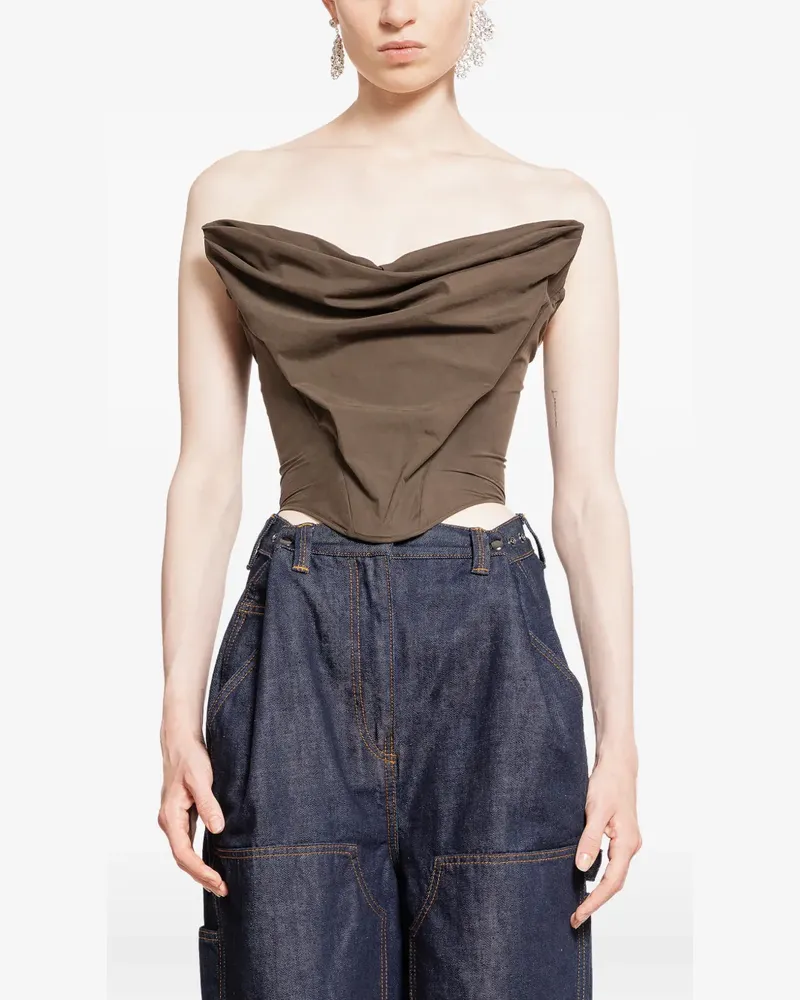 Magda Butrym draped corset top - Braun Braun