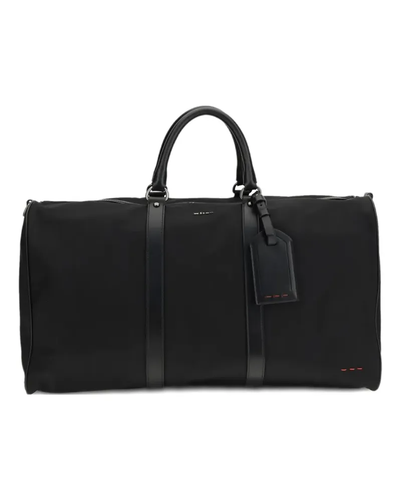 Kiton leather-handle holdall - Schwarz Schwarz