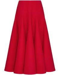 Valentino Garavani Crepe Couture Midirock Rot