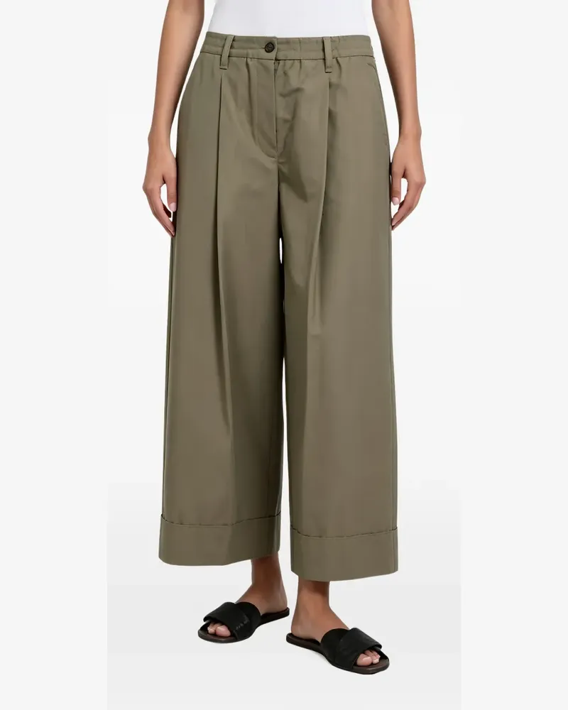 Brunello Cucinelli pleated wide-leg trousers - Grün Grün