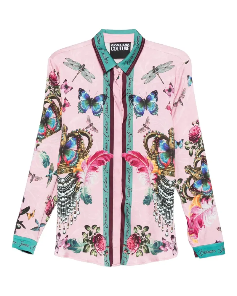 Versace Jeans Hemd mit Blumen-Print - Rosa Rosa