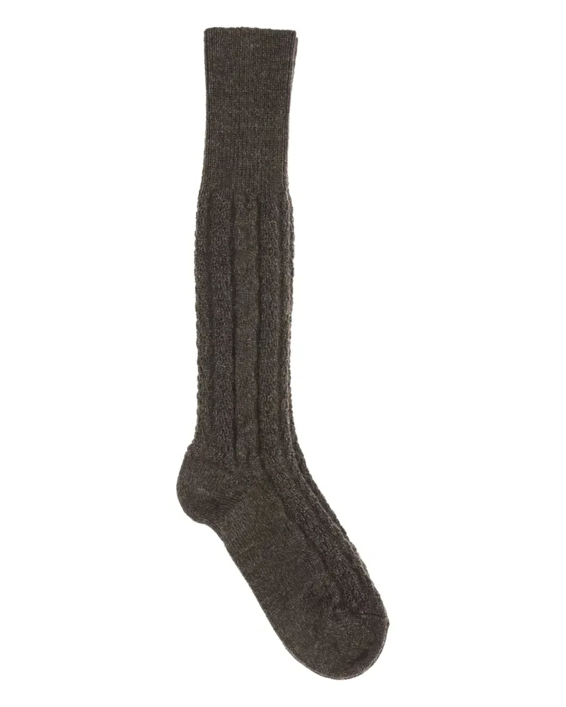 Maison Margiela Bootleg Socken aus Fleece - Braun Braun