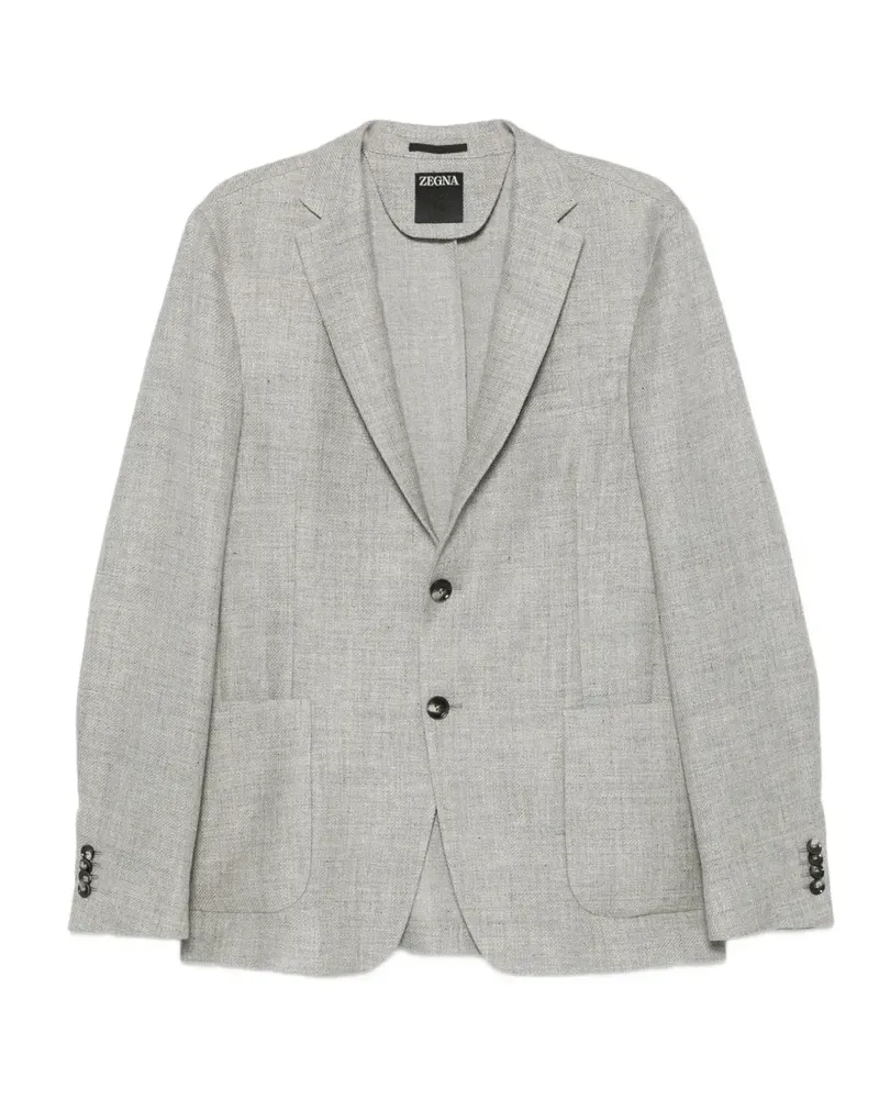 Ermenegildo Zegna notched-lapel single-breasted blazer - Grau Grau