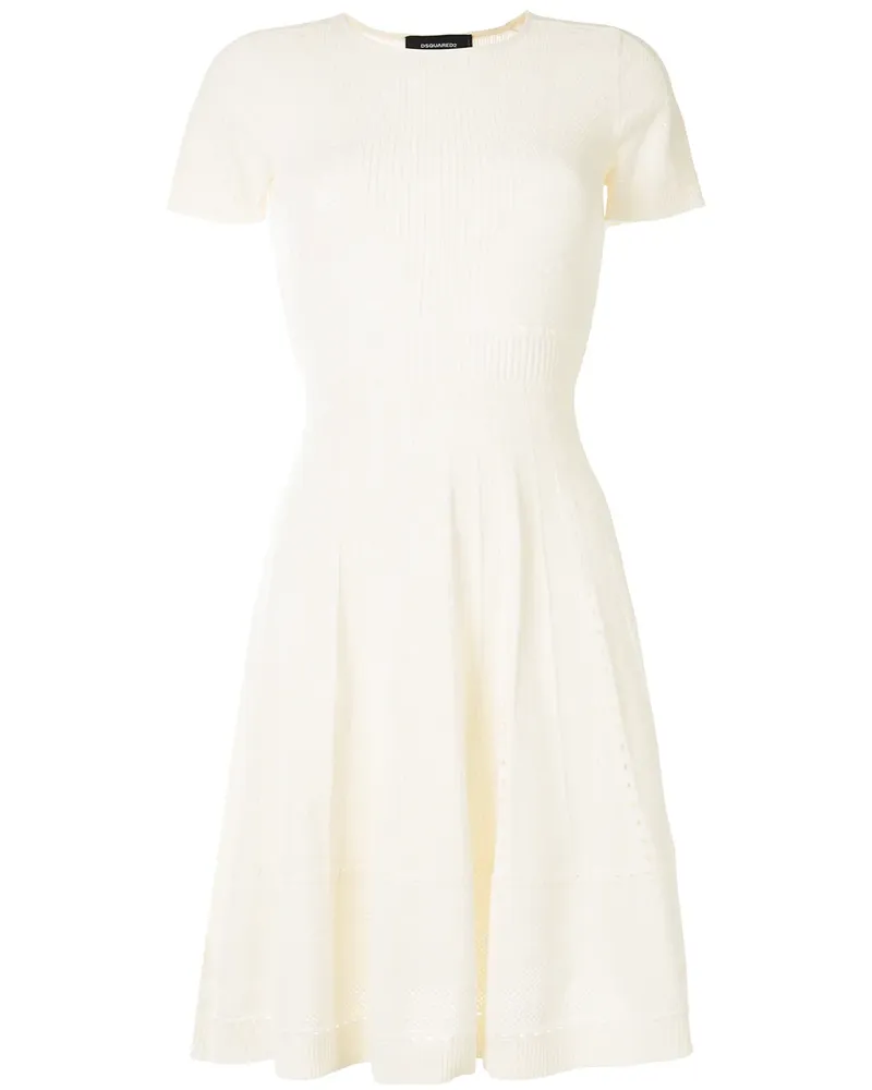 Dsquared2 Ausgestelltes Strickkleid - Weiß Weiß