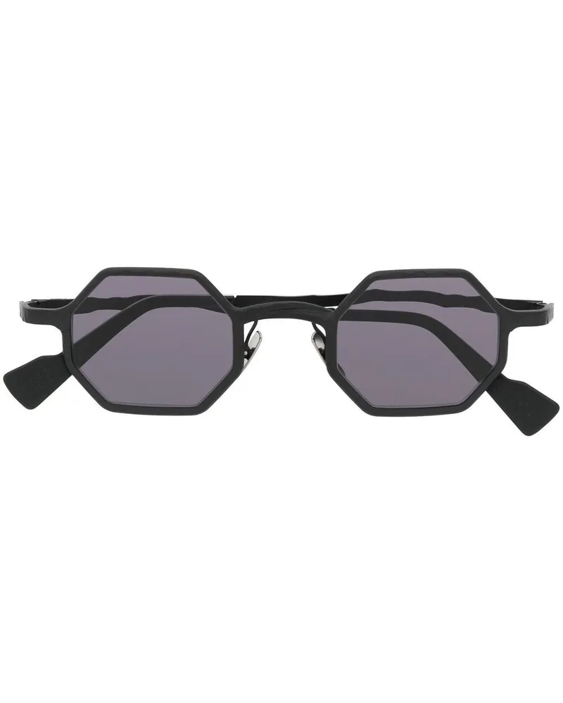 KUBORAUM Sonnenbrille mit geometrischem Gestell - Schwarz Schwarz