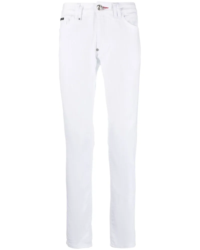 Philipp Plein Klassische Slim-Fit-Jeans - Weiß Weiß