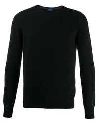 BARBA Pullover mit Rundhalsausschnitt Schwarz