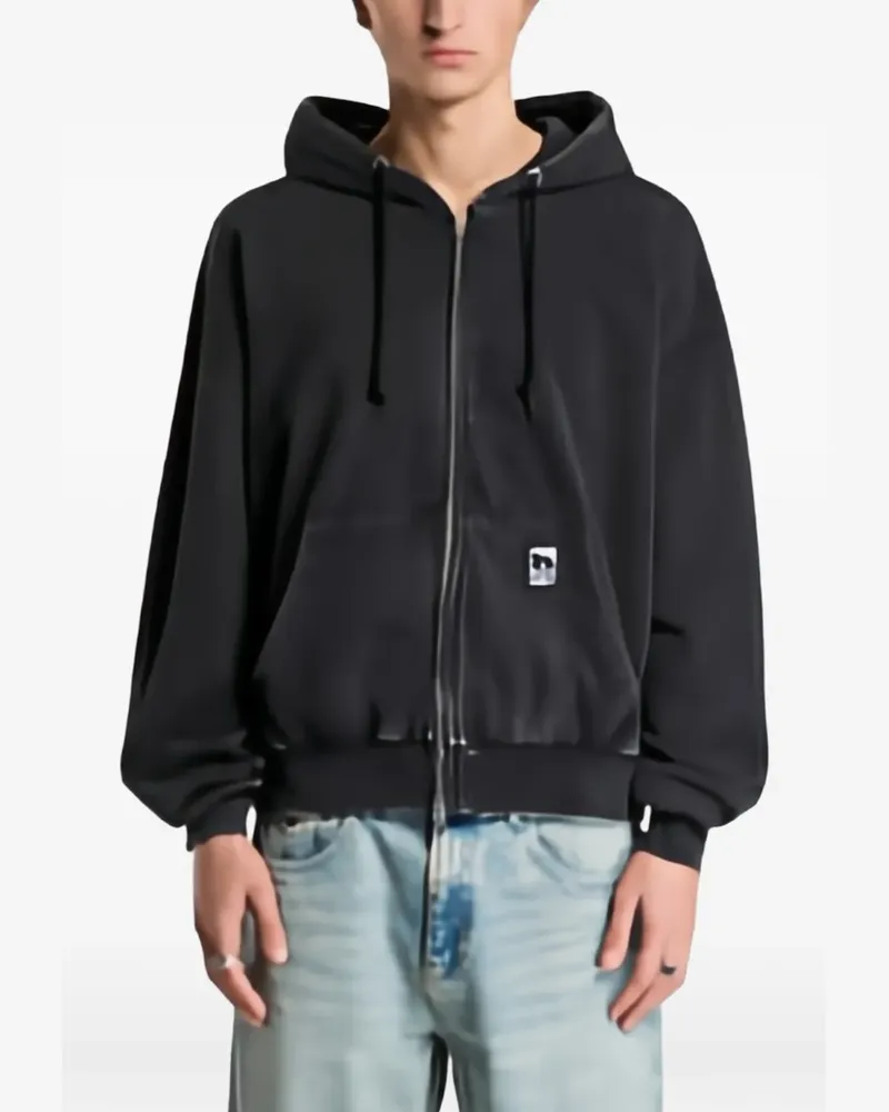 Obey Post zip-up hoodie - Schwarz Schwarz