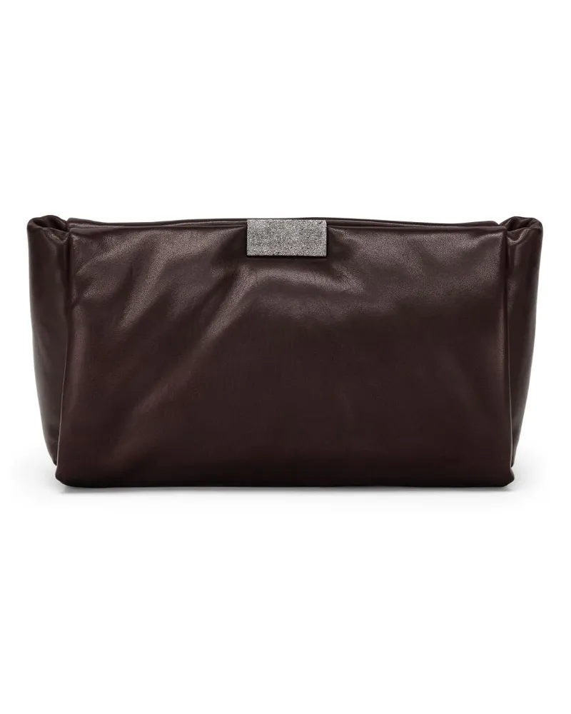 Brunello Cucinelli Klassische Clutch Braun