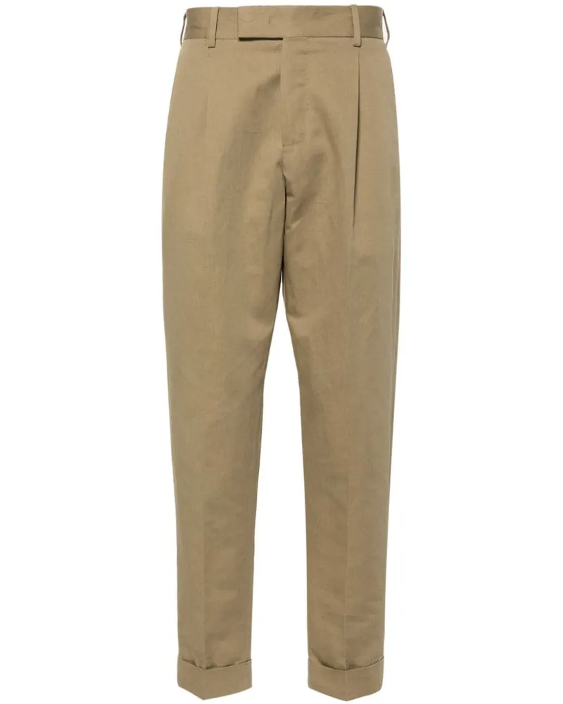 PT TORINO Halbhohe Tapered-Hose - Nude Nude