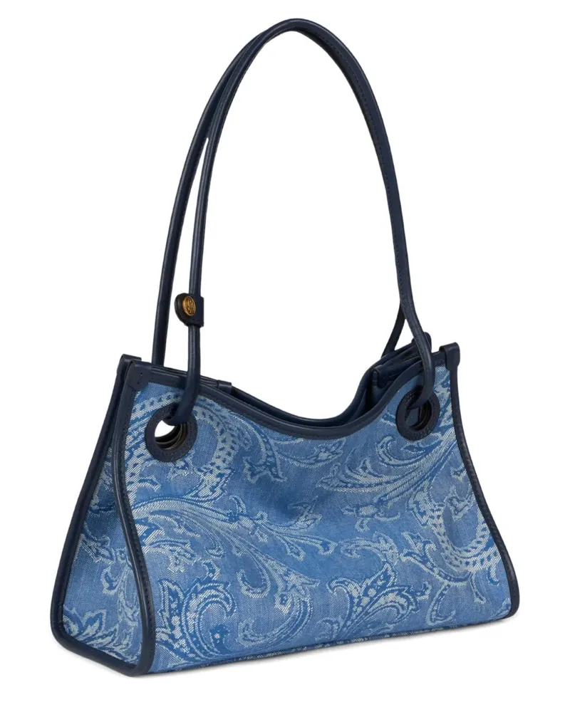 Etro small Eyes denim tote bag - Blau Blau