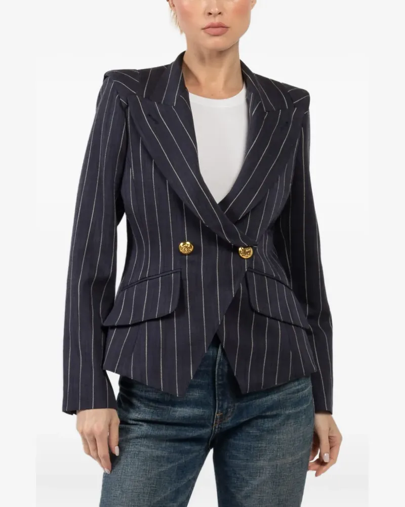 Smythe Doppelreihiger Blazer mit Nadelstreifen - Blau Blau