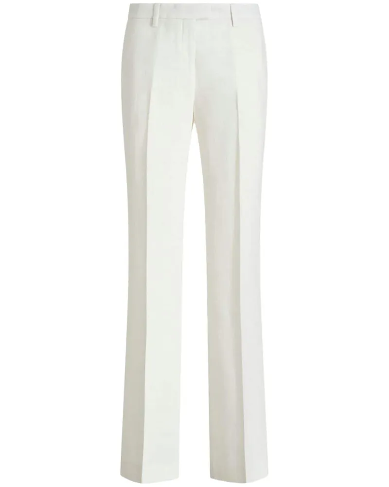 Etro Texturierte Cropped-Hose - Weiß Weiß