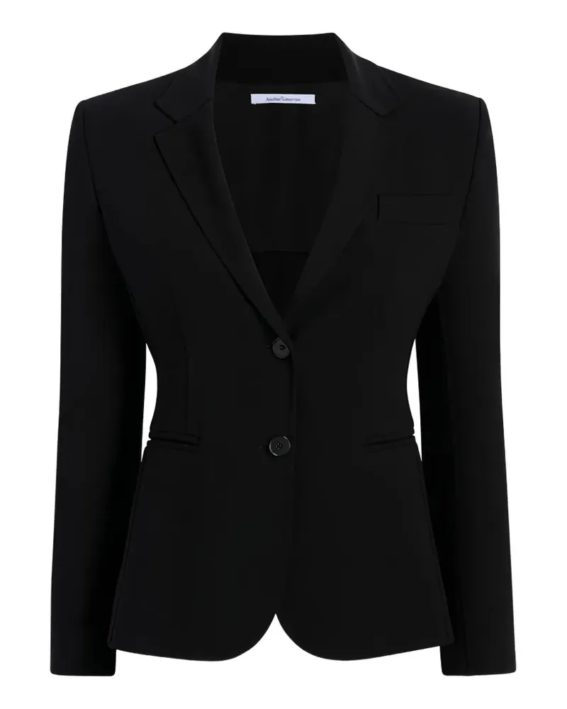Another Tomorrow Doppio cropped blazer - Schwarz Schwarz