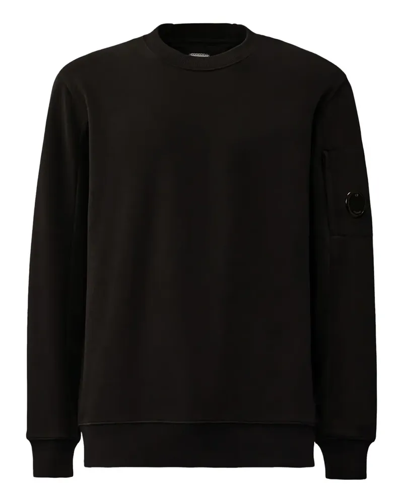 C.P. Company Sweatshirt mit Logo-Patch - Schwarz Schwarz