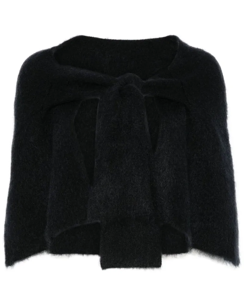 Jil Sander Gebürstetes Cape - Schwarz Schwarz