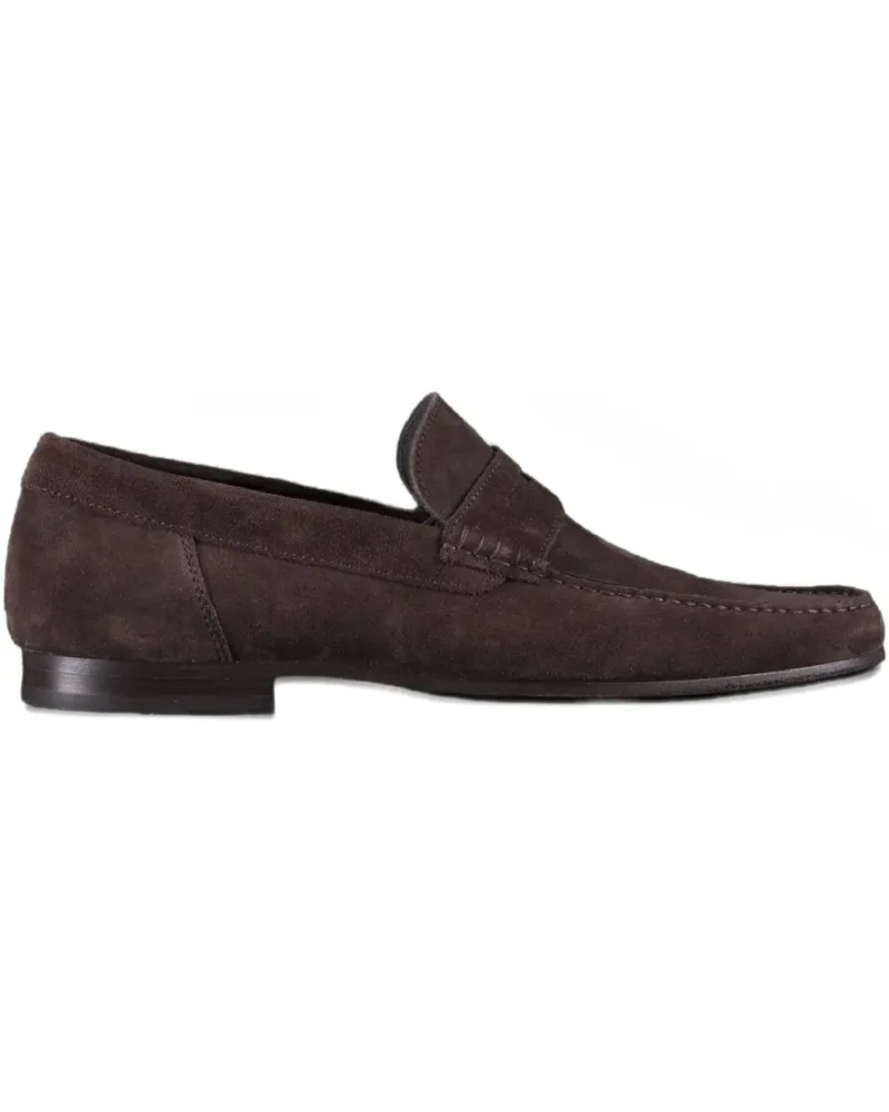 MOORER Penny-Loafer aus Wildleder - Braun Braun