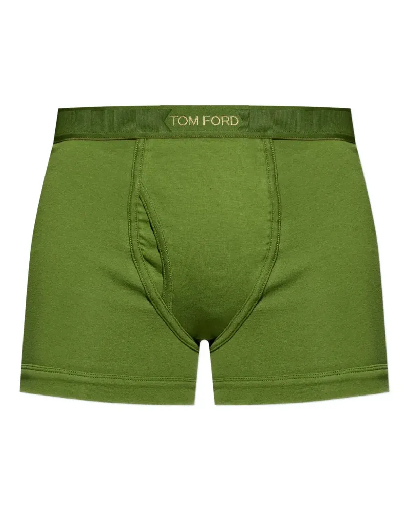 Tom Ford Slip mit Logo-Bund - Grün Grün