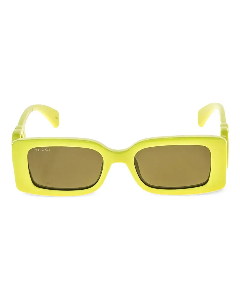 Gucci Sonnenbrille mit GG - Gelb Gelb