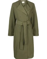 Claudie Pierlot Trenchcoat mit Knitteroptik Grün