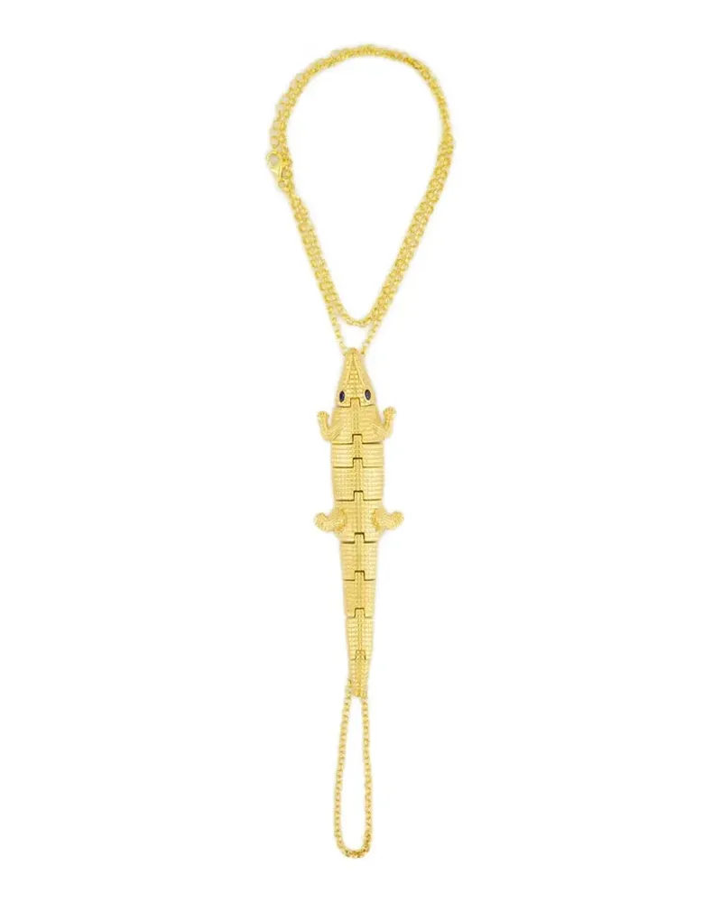 Begüm Khan Armband mit Kroko-Effekt - Gold Gold