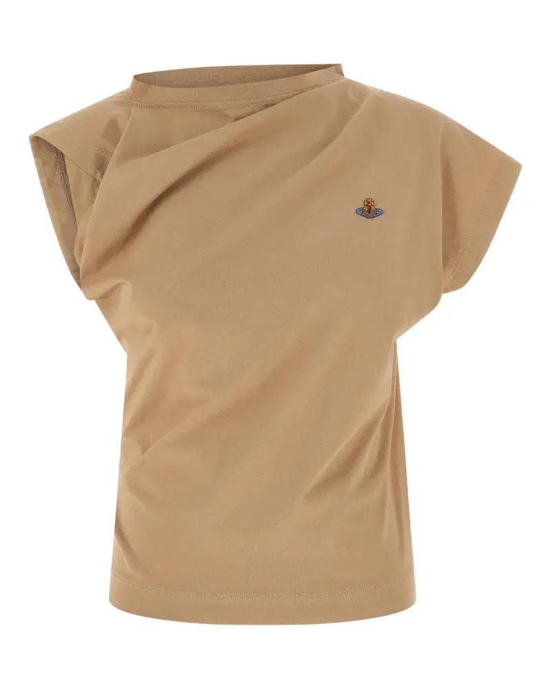 Vivienne Westwood Orb asymmetrical-sleeve top - Braun Braun