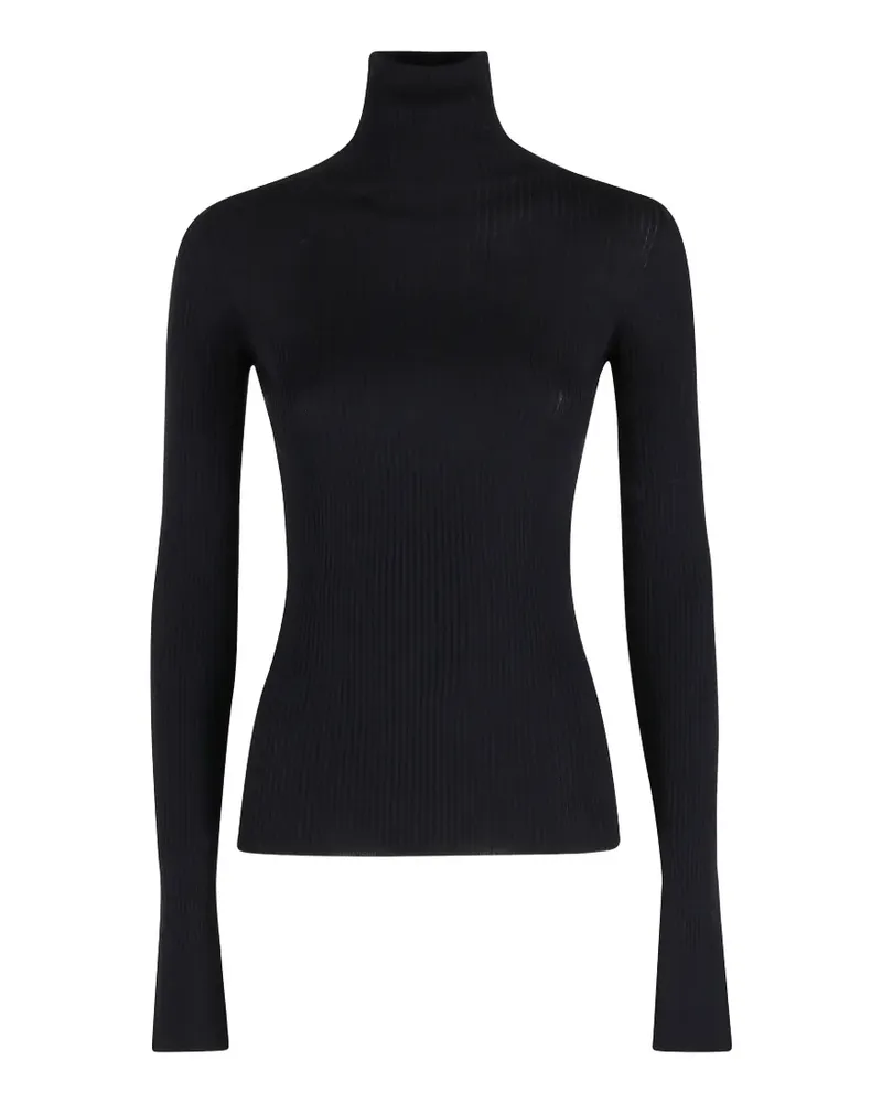 SPORTMAX Langärmeliger Rollkragenpullover - Schwarz Schwarz