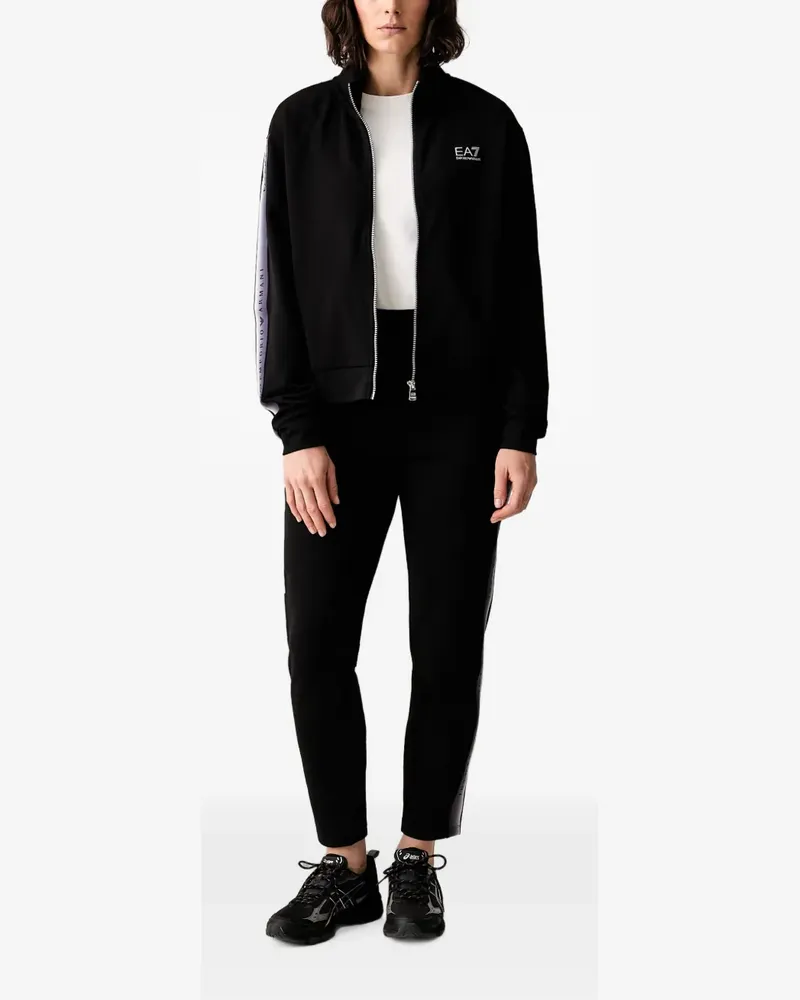 EA7 Jogginganzug mit Logo-Print - Schwarz Schwarz