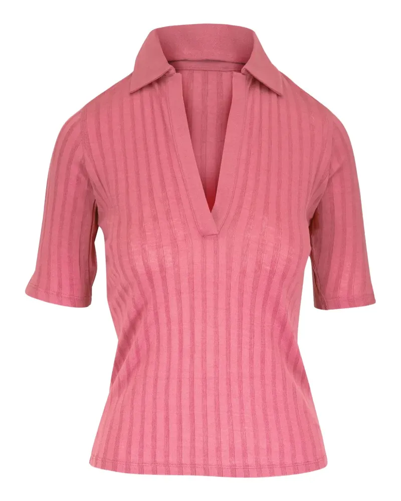 Vince Geripptes T-Shirt - Rosa Rosa