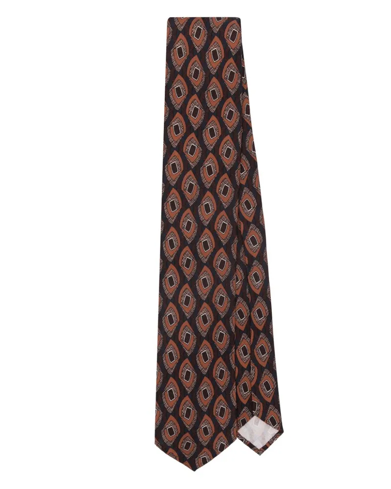 LARDINI Krawatte mit Jacquardmuster - Braun Braun
