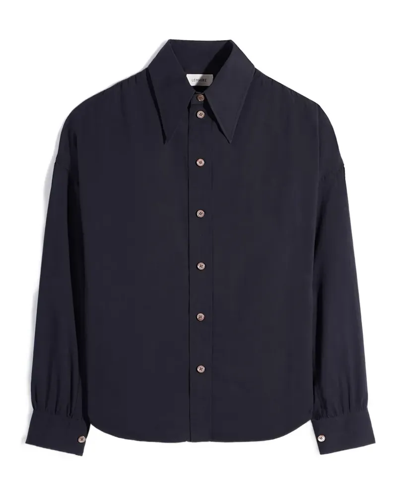 Christophe Lemaire Hemd mit spitzem Kragen - Schwarz Schwarz