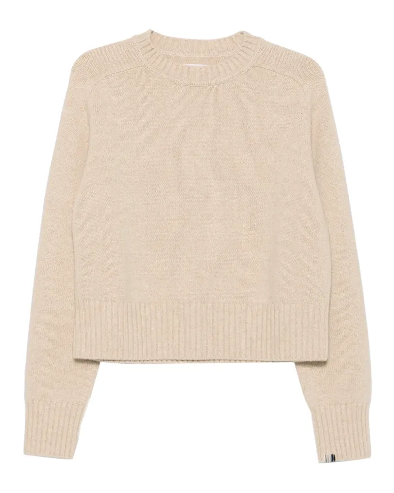 extreme cashmere Please Pullover mit geripptem Besatz - Nude Nude