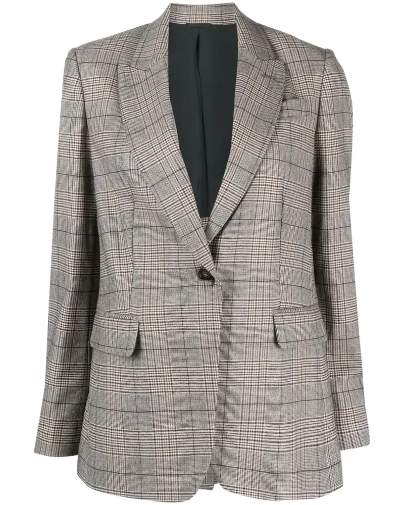 Brunello Cucinelli Blazer mit Check - Braun Braun
