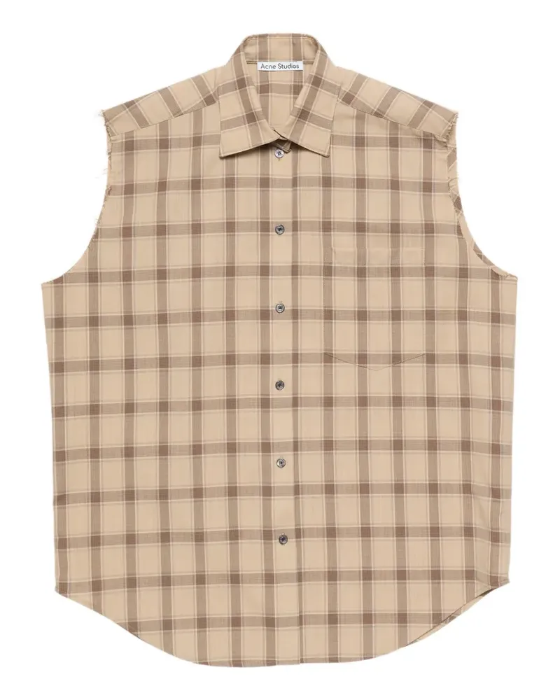 Acne Studios Kariertes Hemd ohne Ärmel - Nude Nude