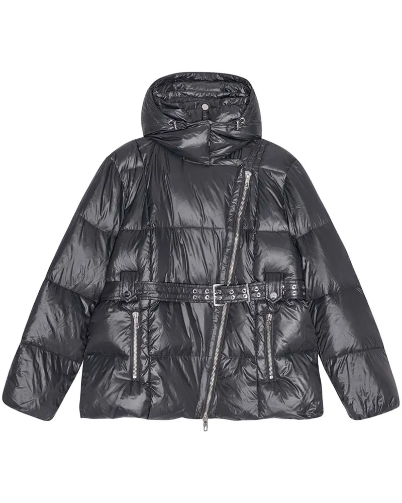 Ganni Jacke mit Reißverschluss - Schwarz Schwarz
