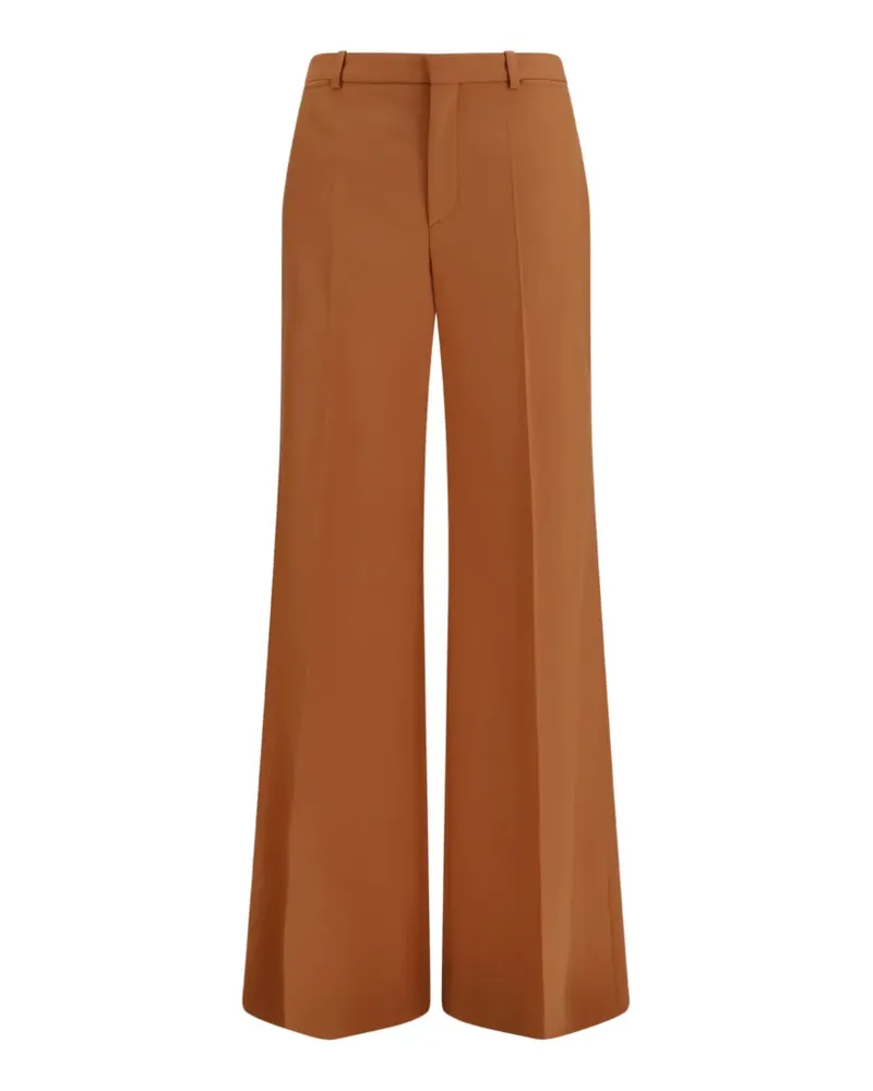 Chloé pressed-crease wide-leg trousers - Braun Braun