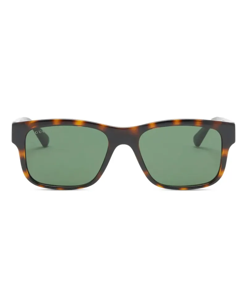 Gucci Havana square-frame sunglasses - Braun Braun