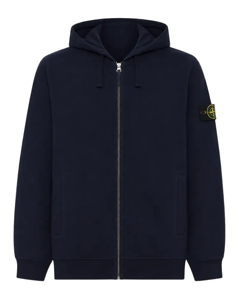 Stone Island Compass-patch zip-up hoodie - Blau Blau