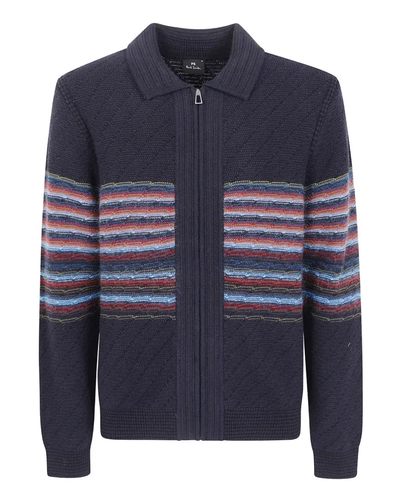 Paul Smith Gestreifter Cardigan - Blau Blau