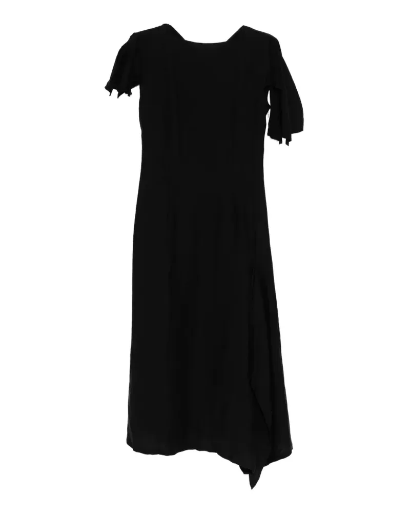 Yohji Yamamoto Kleid mit Schlitzen - Schwarz Schwarz