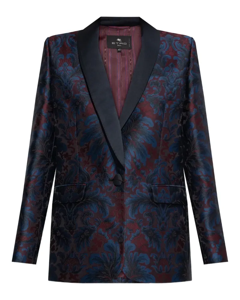 Etro Paisley-Sakko mit Schalkragen - Blau Blau