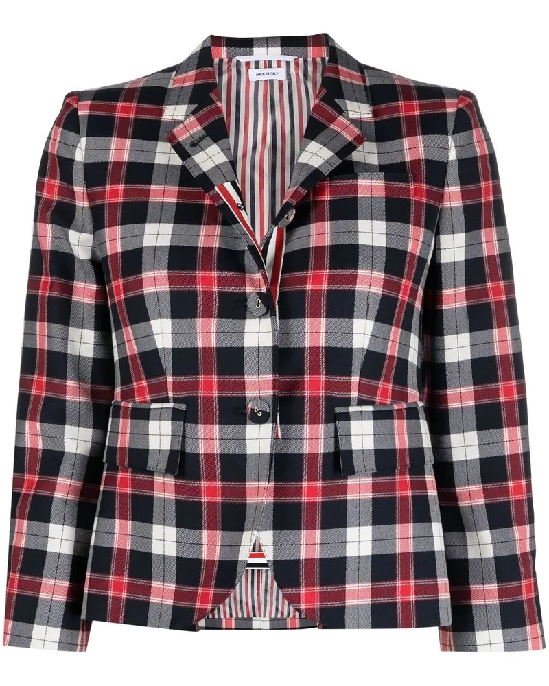 Thom Browne Blazer mit Schottenkaro - Rot Rot