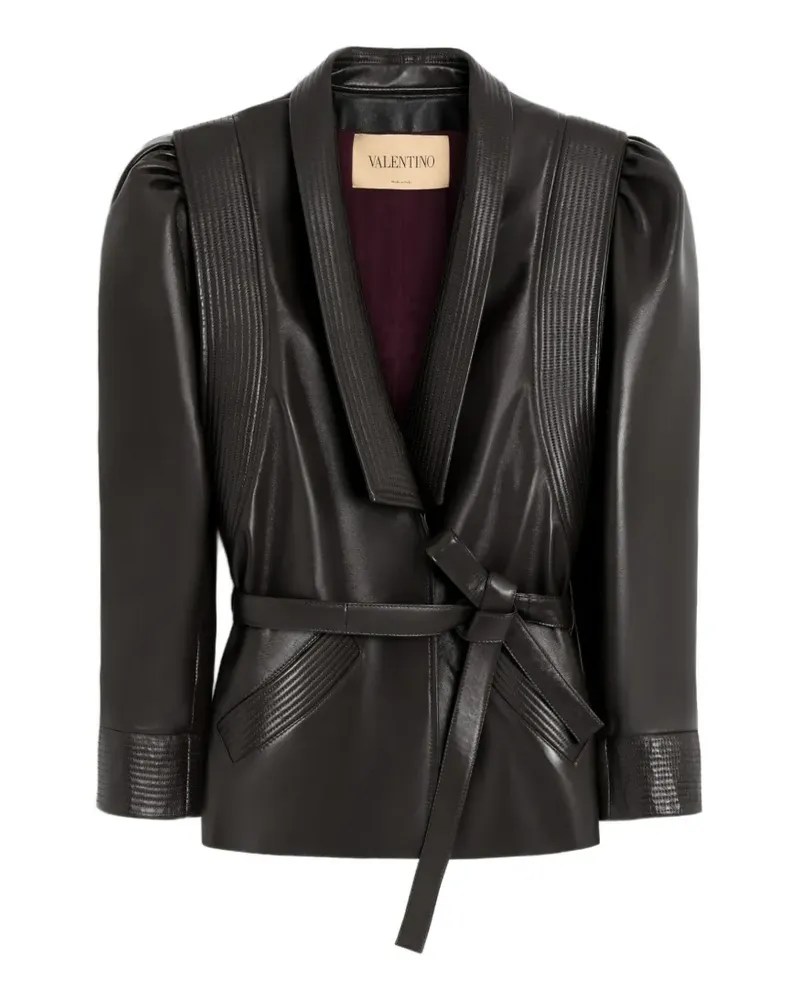 Valentino Garavani Jacke aus Nappaleder - Schwarz Schwarz
